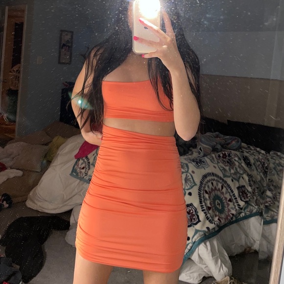 Neon Orangecoral Super Cute Tight Hoco 
